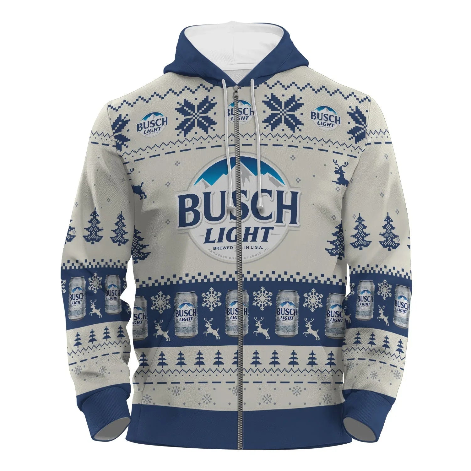 Busch Light Snowy Sips Pullover & Zip Hoodie