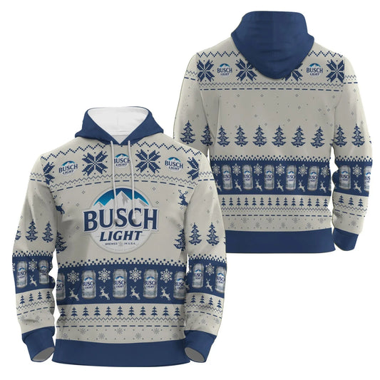 Busch Light Snowy Sips Pullover & Zip Hoodie