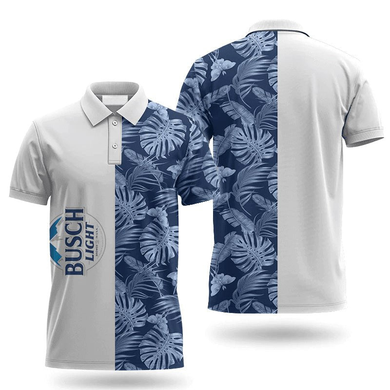 Busch Light Swiss Cheese Leaf Polo Shirt - VinoVogue.com