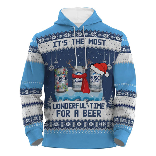 Busch Light The Most Wonderful Time Pullover & Zip Hoodie