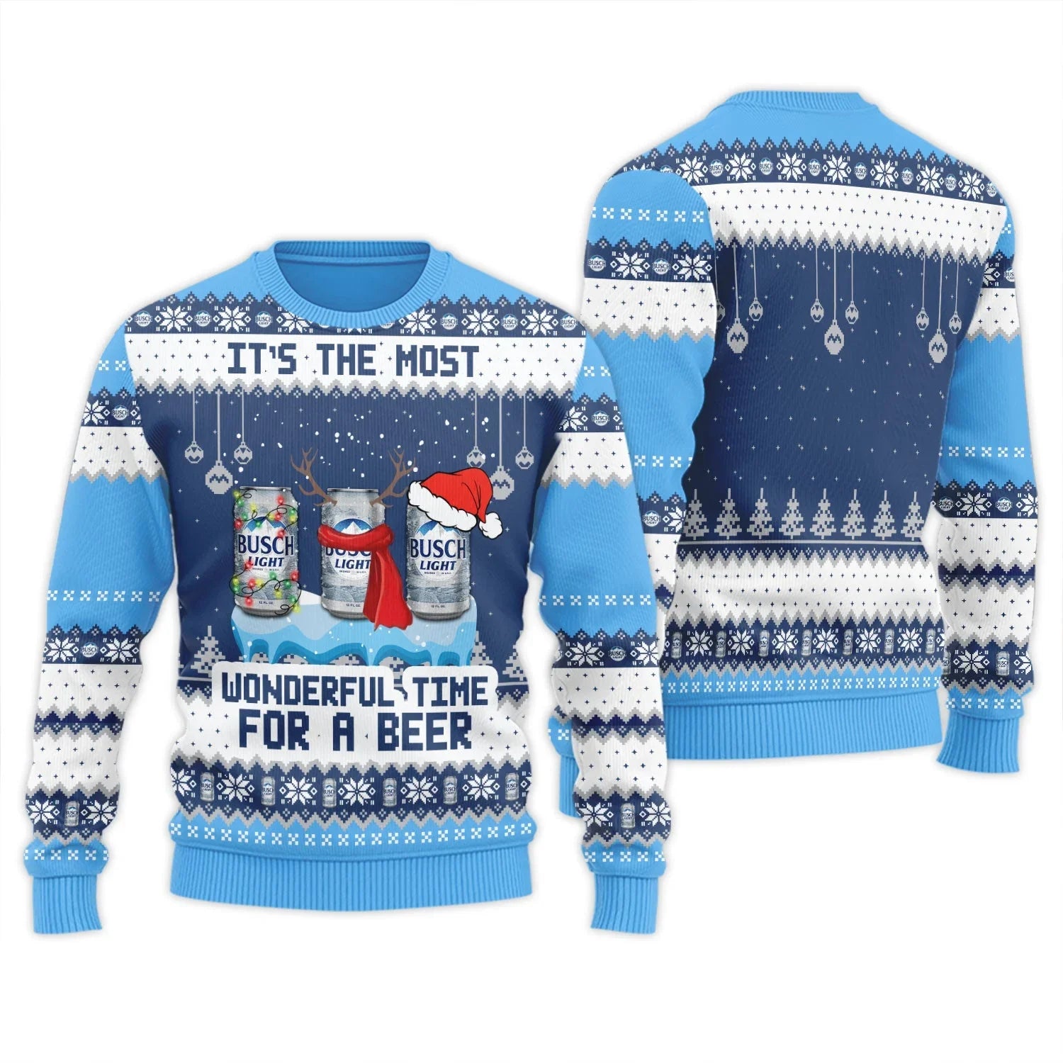 Busch Light The Most Wonderful Time Ugly Sweater