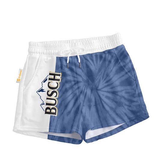 Busch Light Tie Dye Women's Casual Shorts - VinoVogue.com