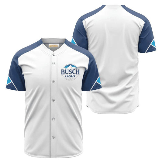 Busch Light White And Blue Jersey Shirt - VinoVogue.com