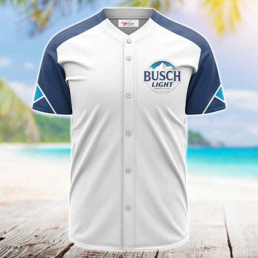 Busch Light White And Blue Jersey Shirt - VinoVogue.com