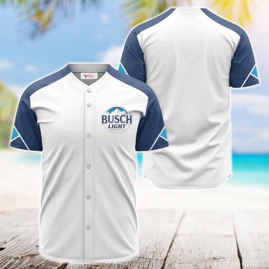 Busch Light White And Blue Jersey Shirt - VinoVogue.com