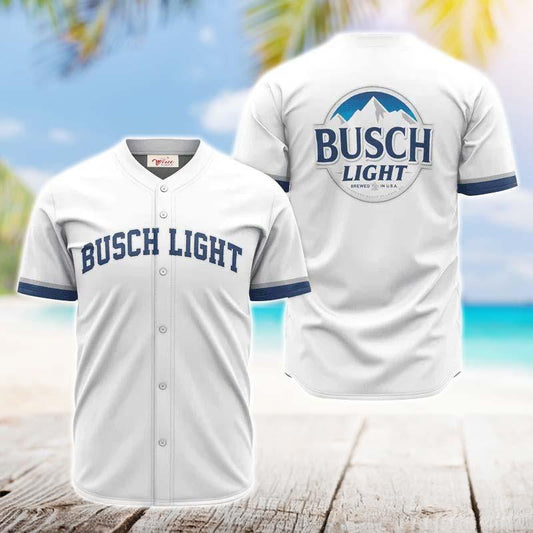 Busch Light White Jersey Shirt - VinoVogue.com