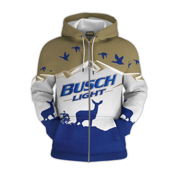 Busch Light Wildlife Trophy Can Zip Hoodie