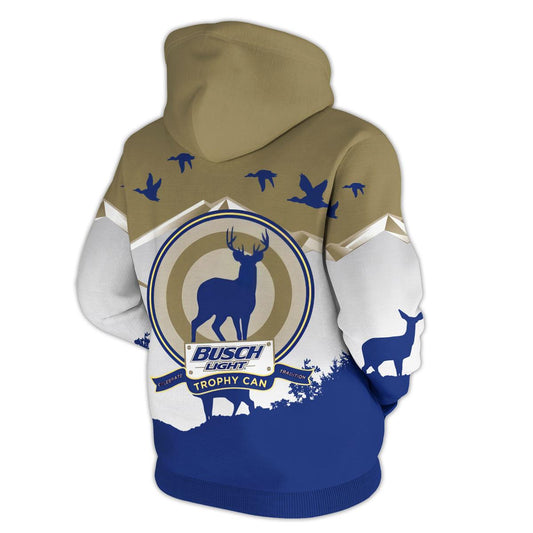 Busch Light Wildlife Trophy Can Zip Hoodie