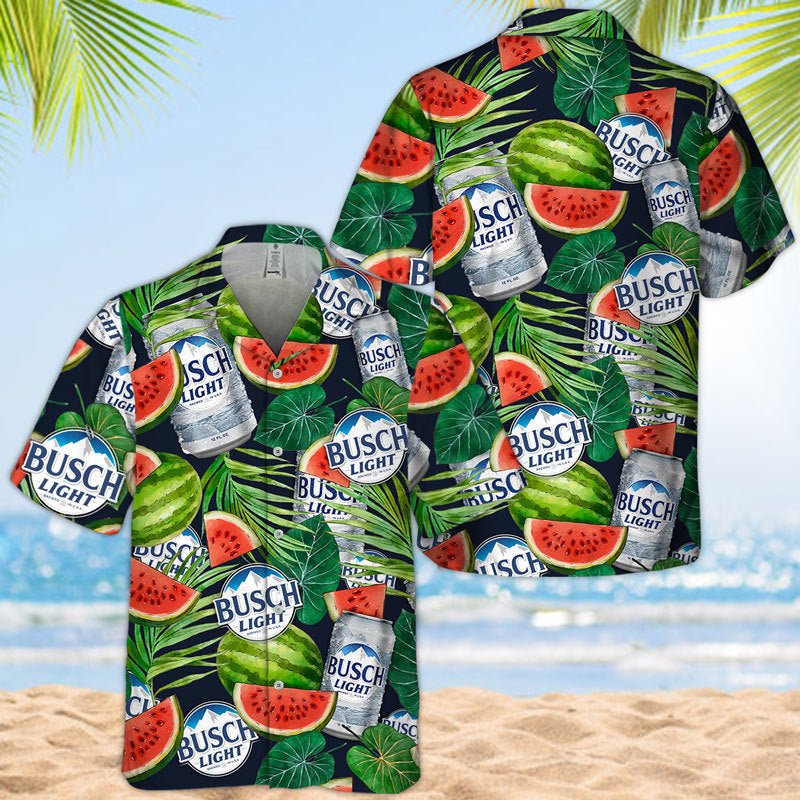 Busch Light Watermelon Hawaiian Shirt - VinoVogue.com