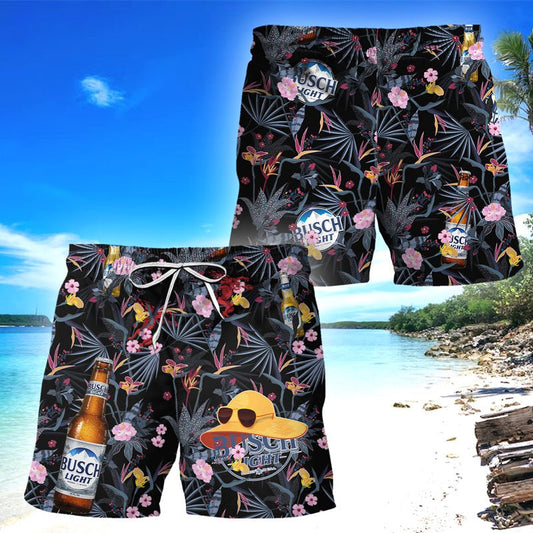 Busch Light Floral Summer Swim Trunks - VinoVogue.com