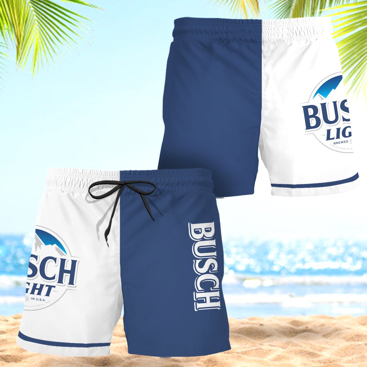 Busch Light Basic Colorful Swim Trunks - VinoVogue.com