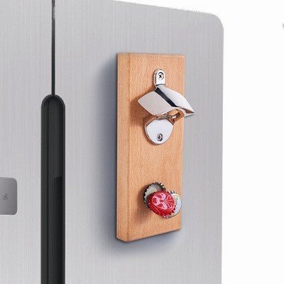 Wall Hanging Refrigerator Sticker Solid Wood Bottle Opener Creative Beer Screwdriver - VinoVogue.com