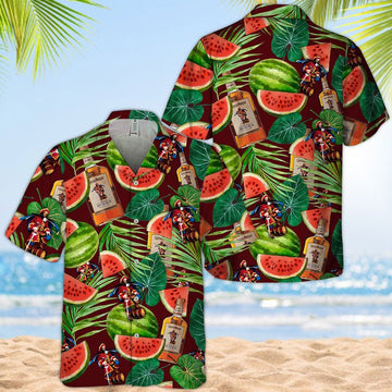 Captain Morgan Watermelon Hawaiian Shirt - VinoVogue.com