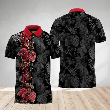 Captain Morgan Tropical Alocasia Polo Shirt - VinoVogue.com