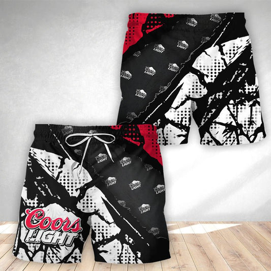 Halftone Coors Light Swim Trunks - VinoVogue.com