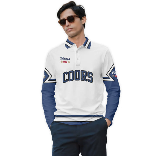  Coors Banquet Fieldcore Golf Long Sleeve Polo Shirt