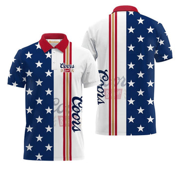 Coors Banquet Fourth Of July Polo Shirt - VinoVogue.com