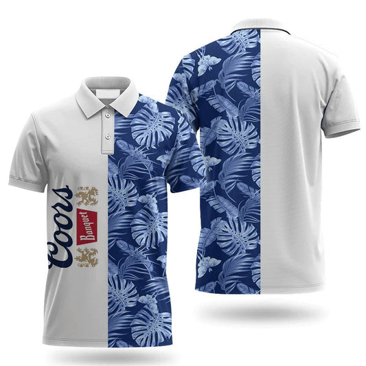 Coors Banquet Swiss Cheese Leaf Polo Shirt - VinoVogue.com