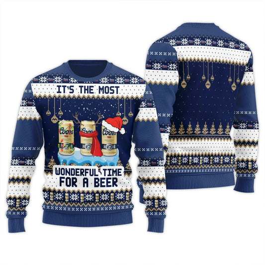Coors Banquet The Most Wonderful Time Ugly Sweater