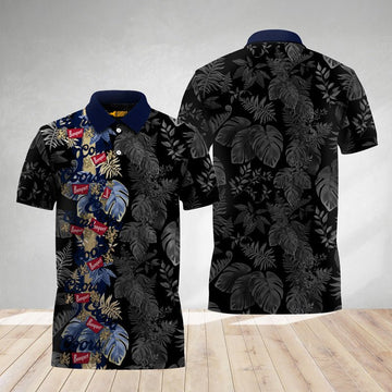 Coors Banquet Tropical Alocasia Polo Shirt - VinoVogue.com