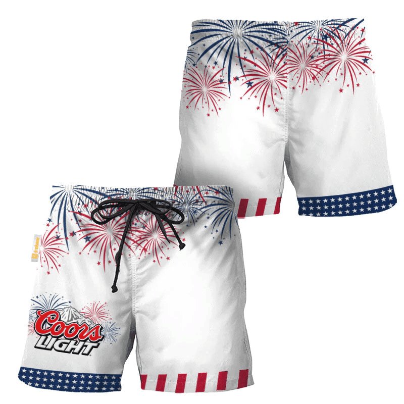 Coors Light American Independence Day Swim Trunks - VinoVogue.com