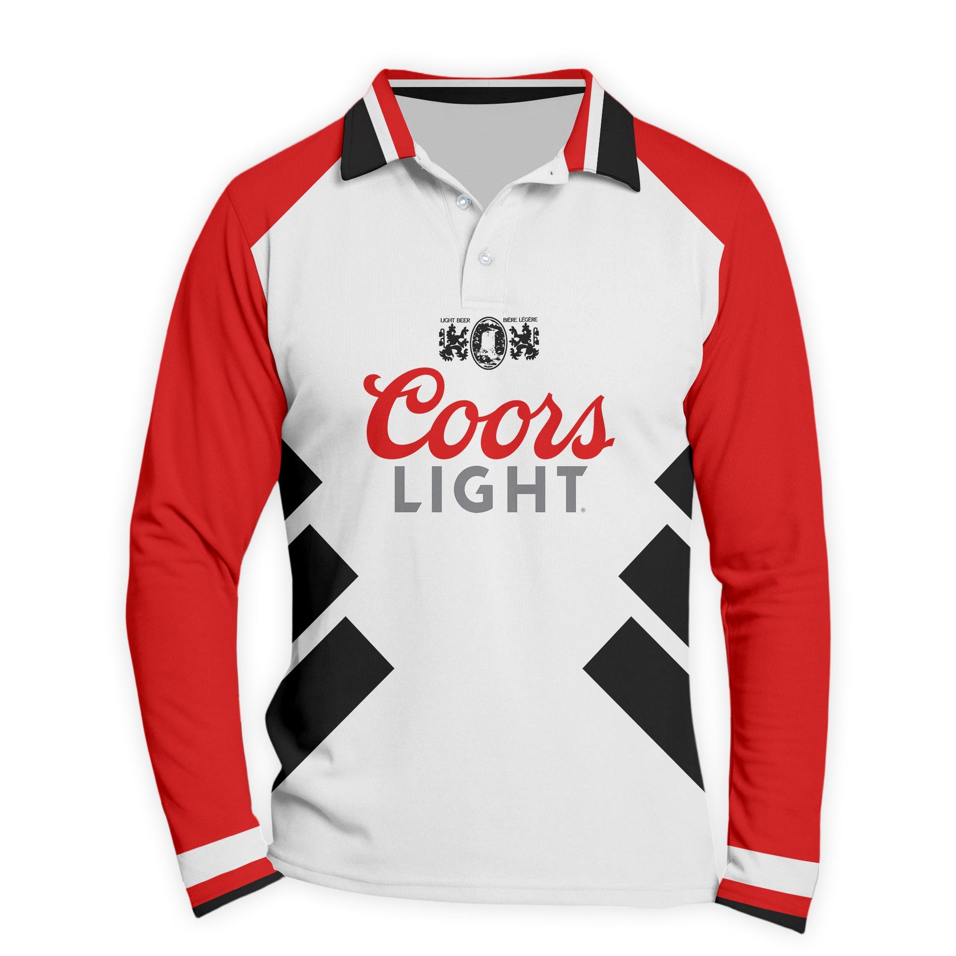  Coors Light Bold Line Golf Long Sleeve Polo Shirt