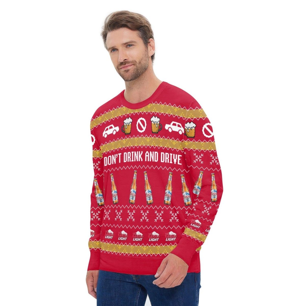 Coors Light Don't Drink And Drive Red Ugly Sweater - VinoVogue.com