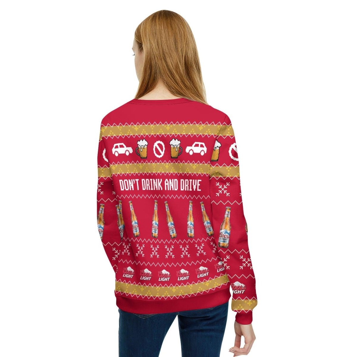 Coors Light Don't Drink And Drive Red Ugly Sweater - VinoVogue.com