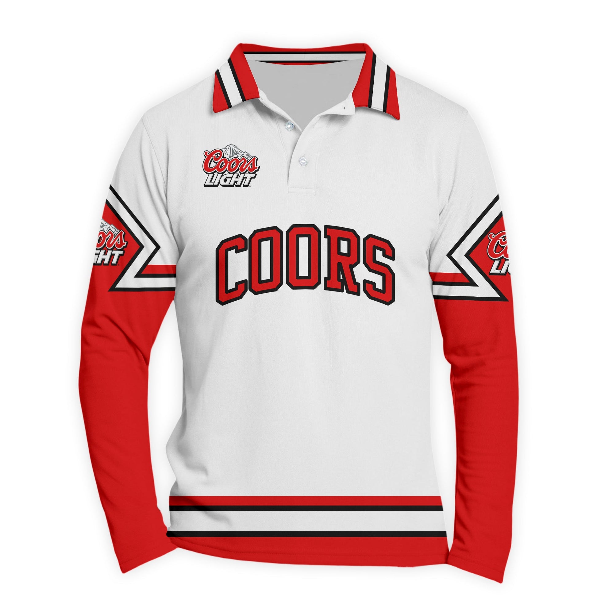  Coors Light Fieldcore Golf Long Sleeve Polo Shirt