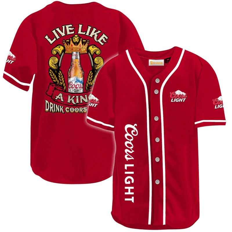 Coors Light Live Like A King Baseball Jersey - VinoVogue.com