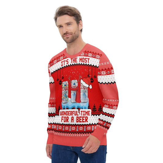 Coors Light The Most Wonderful Time Ugly Sweater