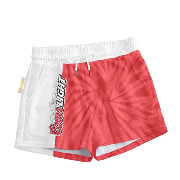 Coors Light Tie Dye Women's Casual Shorts - VinoVogue.com