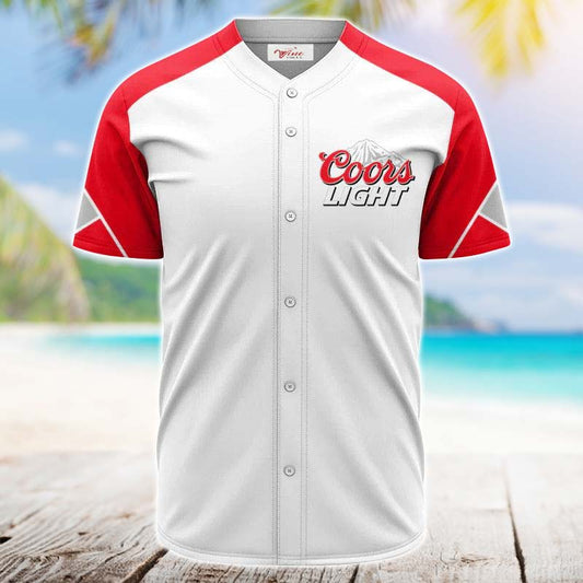 Coors Light White And Red Jersey Shirt - VinoVogue.com