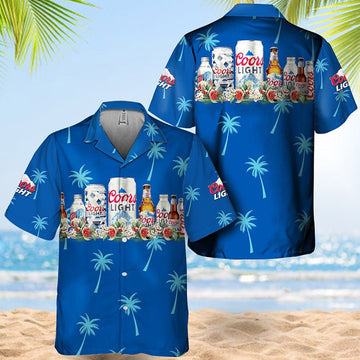 Coors Light Tropical Liquor Paradise Hawaiian Shirt - VinoVogue.com