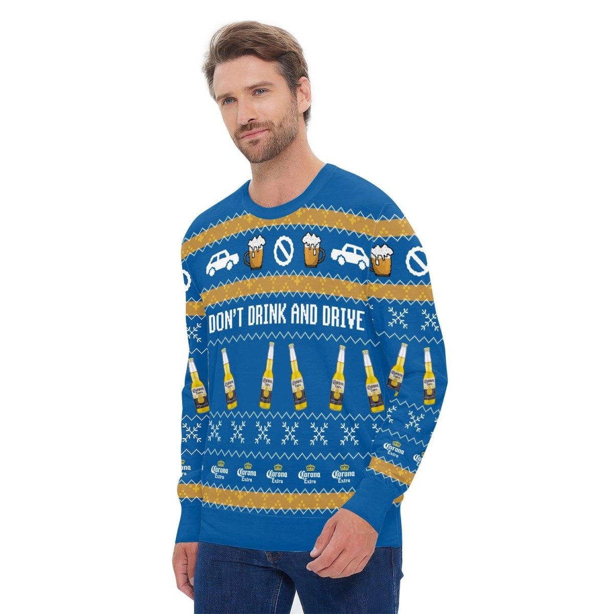 Corona Don't Drink And Drive Ugly Blue Sweater - VinoVogue.com