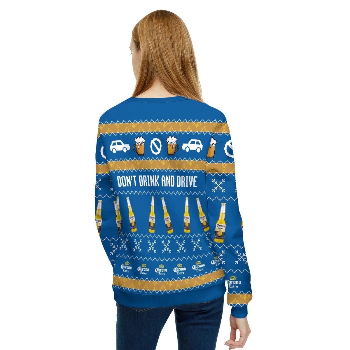 Corona Don't Drink And Drive Ugly Blue Sweater - VinoVogue.com