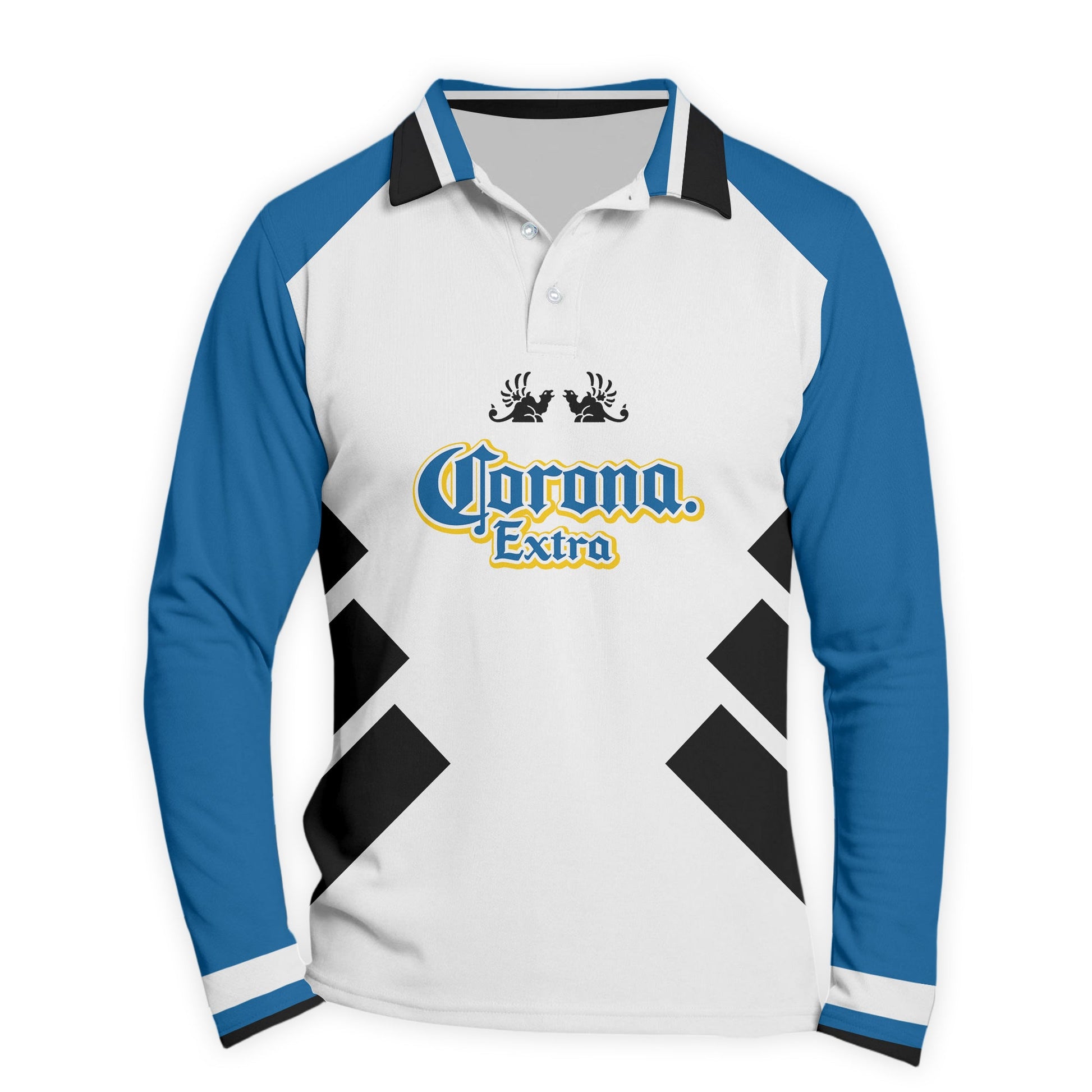  Corona Extra Bold Line Golf Long Sleeve Polo Shirt