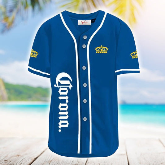 Corona Extra Live Like A King Baseball Jersey - VinoVogue.com