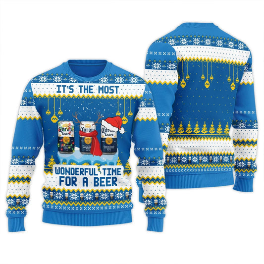 Corona Extra The Most Wonderful Time Ugly Sweater