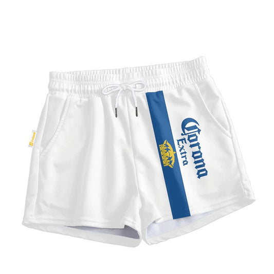 Corona Extra White Basic Women's Casual Shorts - VinoVogue.com