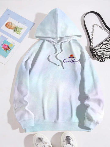 Crown Royal Art Tie Dyed Color Block Hoodie