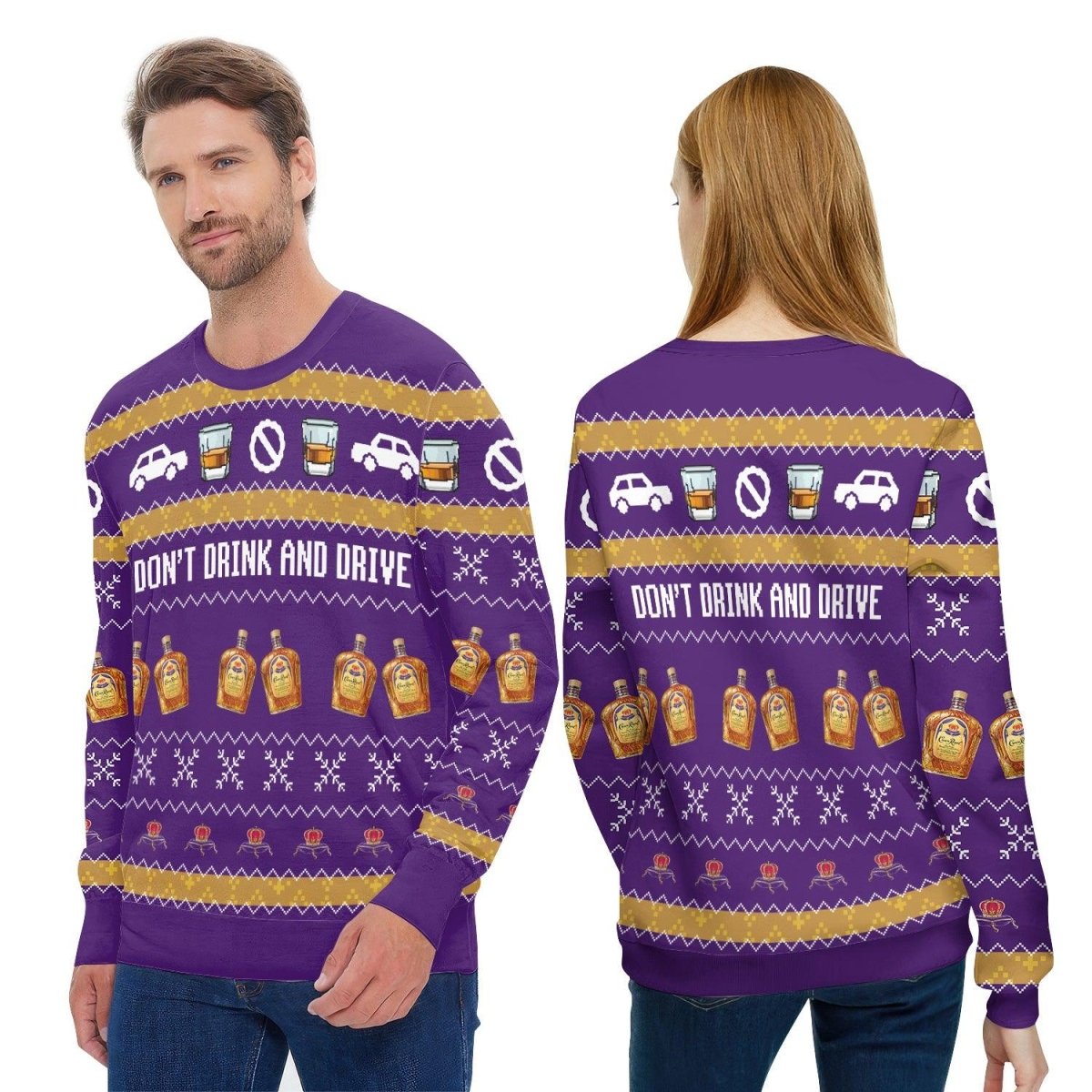 Crown Royal Don't Drink And Drive Ugly Sweater - VinoVogue.com