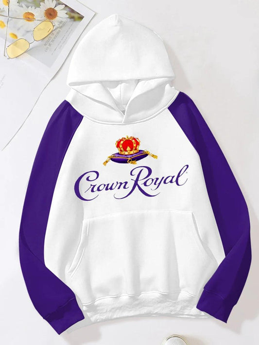 Crown Royal Indigo And White Basic Hoodie