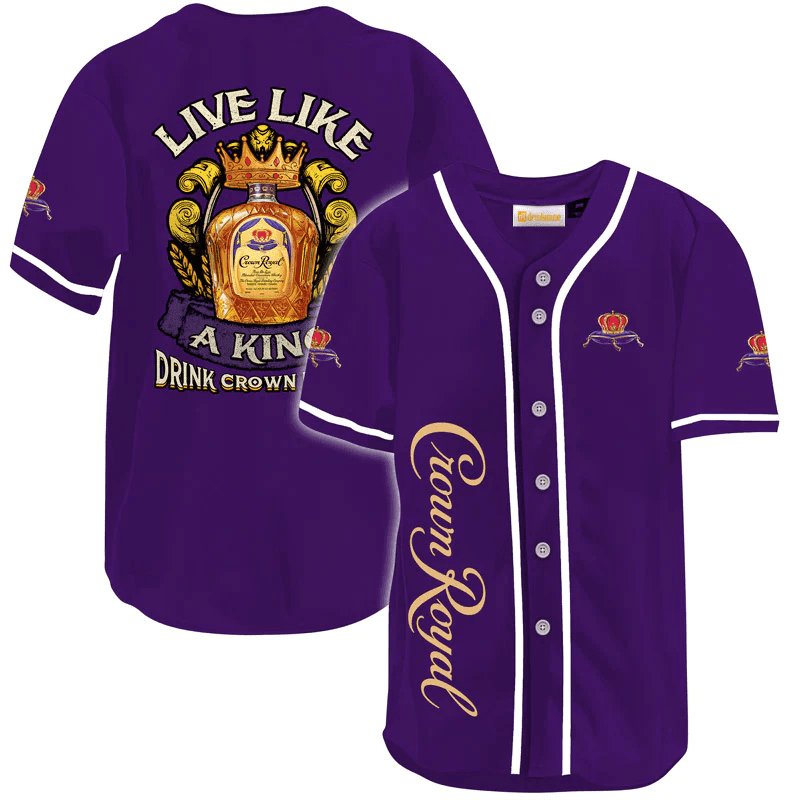 Crown Royal Live Like A King Baseball Jersey - VinoVogue.com