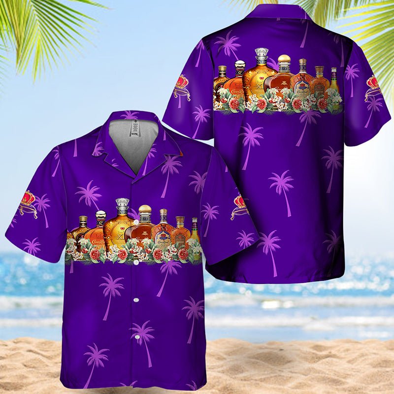 Crown Royal Tropical Liquor Paradise Hawaiian Shirt - VinoVogue.com