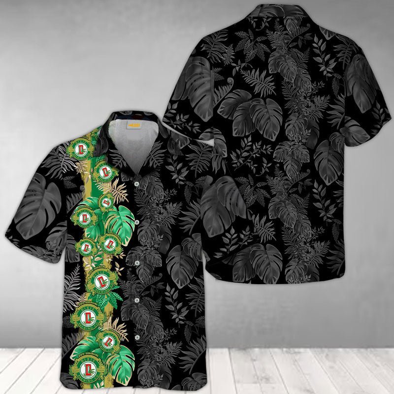 Dixie Beer Tropical Palm Leaves Hawaiian Shirt - VinoVogue.com