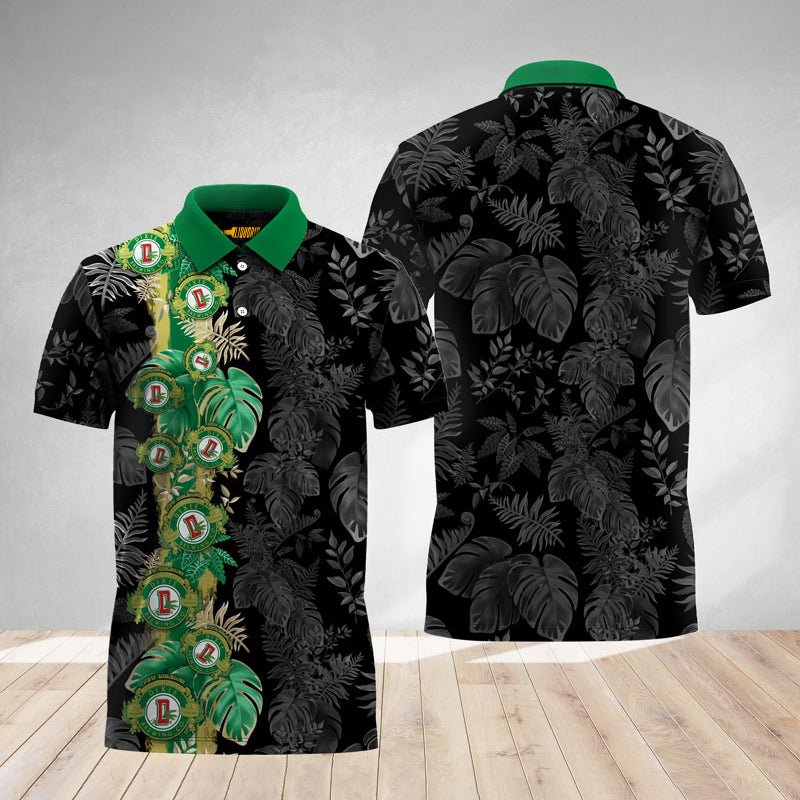 Dixie Beer Tropical Alocasia Polo Shirt - VinoVogue.com