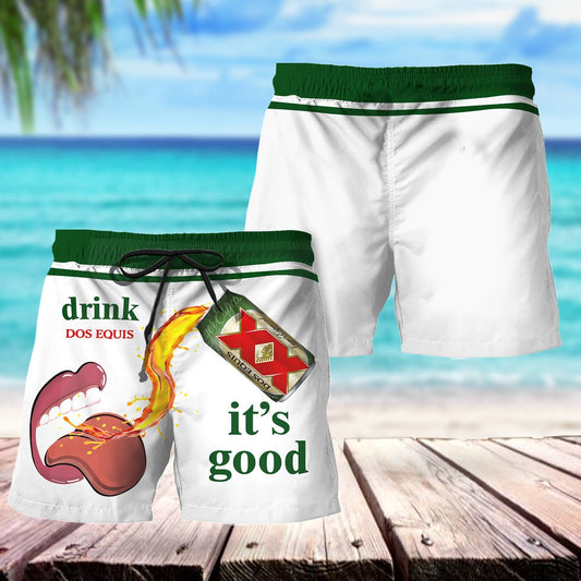 Drink Dos Equis It's Good Swim Trunks - VinoVogue.com