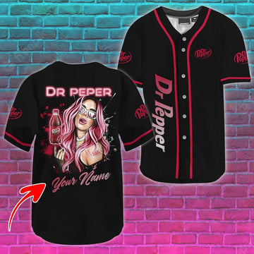 Personalized Dr Pepper's Sweet Lady Baseball Jersey - VinoVogue.com