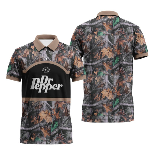 Dr Pepper Camouflage Polo Shirt
